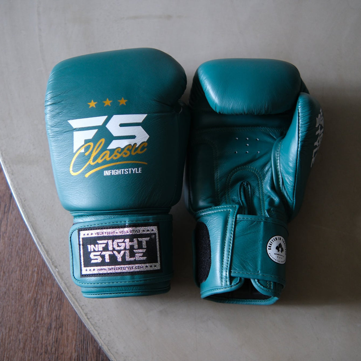 InFightStyle Classic Muay Thai Boxing Gloves (Heritage Green