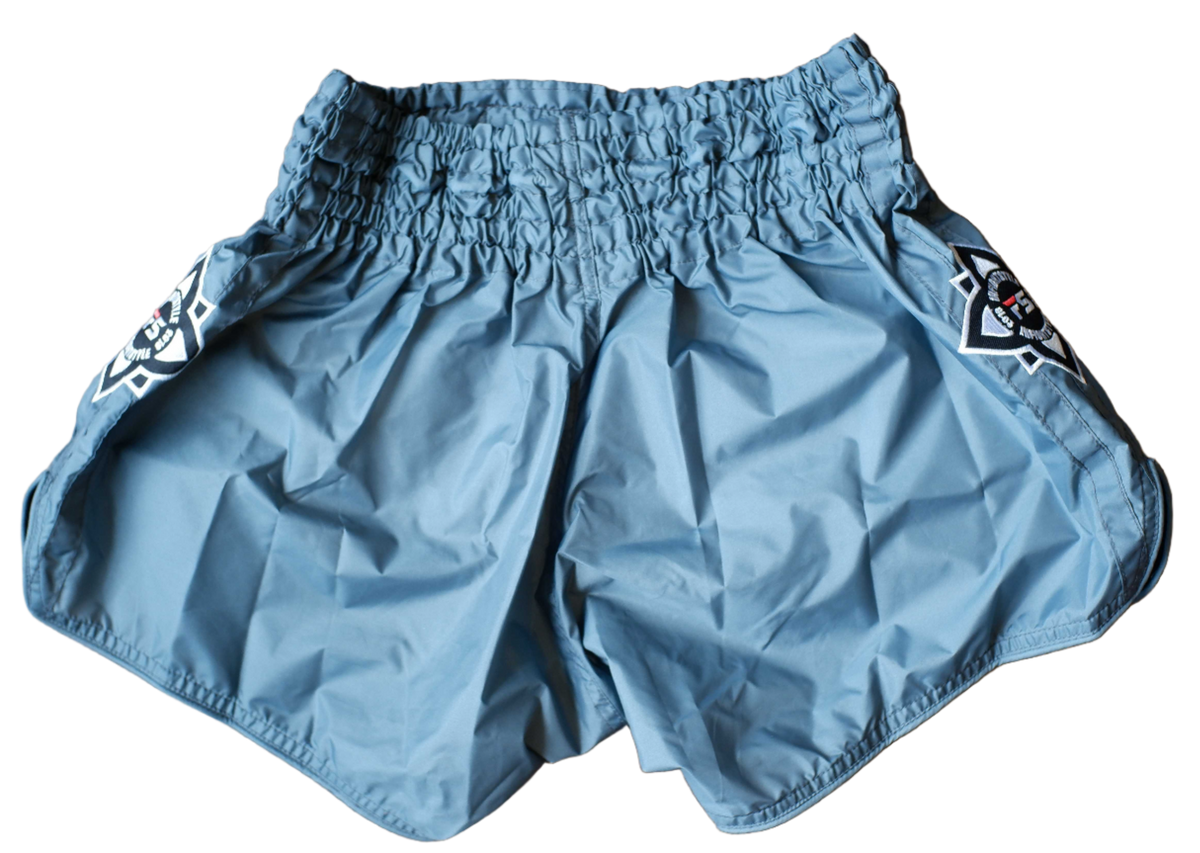 InFightStyle Monochrome Nylon Lotus Retro Shorts (Grey) – FIGHTDAY